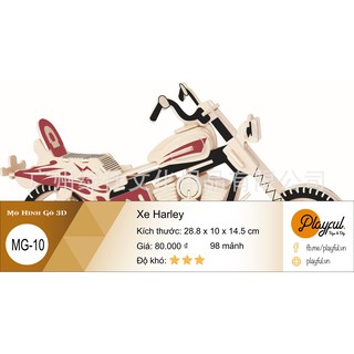 Bộ Lắp Ráp Mô Hình Gỗ 3D - [MG10] Xe Harley