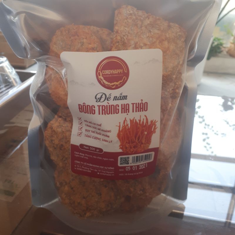 Đế nấm Đông trùng hạ thảo CordyHappy 0.5 kg | BigBuy360 - bigbuy360.vn
