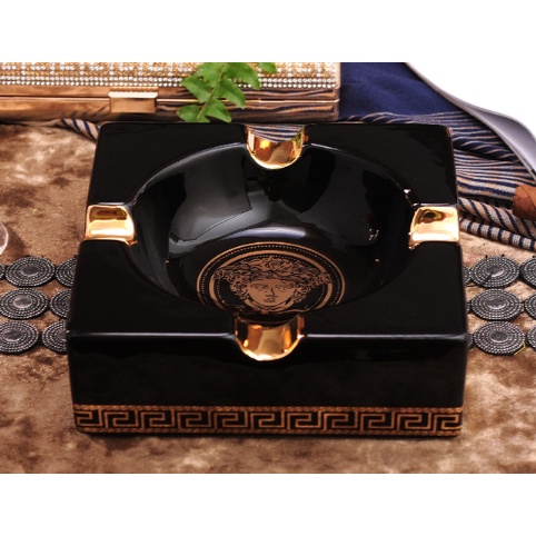 gạt tàn, hũ tăm versace. gạt tàn thuốc lá cao cấp phong cách hiện đại. hũ đựng tăm