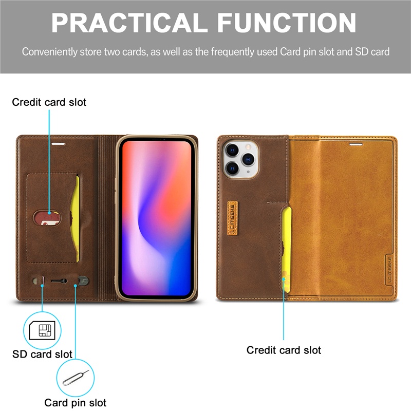Bao Da Điện Thoại Nắp Lật Hít Nam Châm Màu Tương Phản Thời Trang Cho Iphone 11 Pro Max Xs Max XR 6 6s 7 8 Plus Se2 Ốp