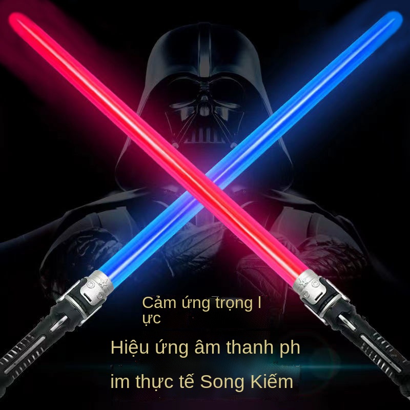 Star Wars Thanh kiếm Laser Đèn flash Ánh sáng Âm thanh phát sáng Gậy thanh kiếm Vũ khí Phát sáng Đồ chơi Cậu bé
