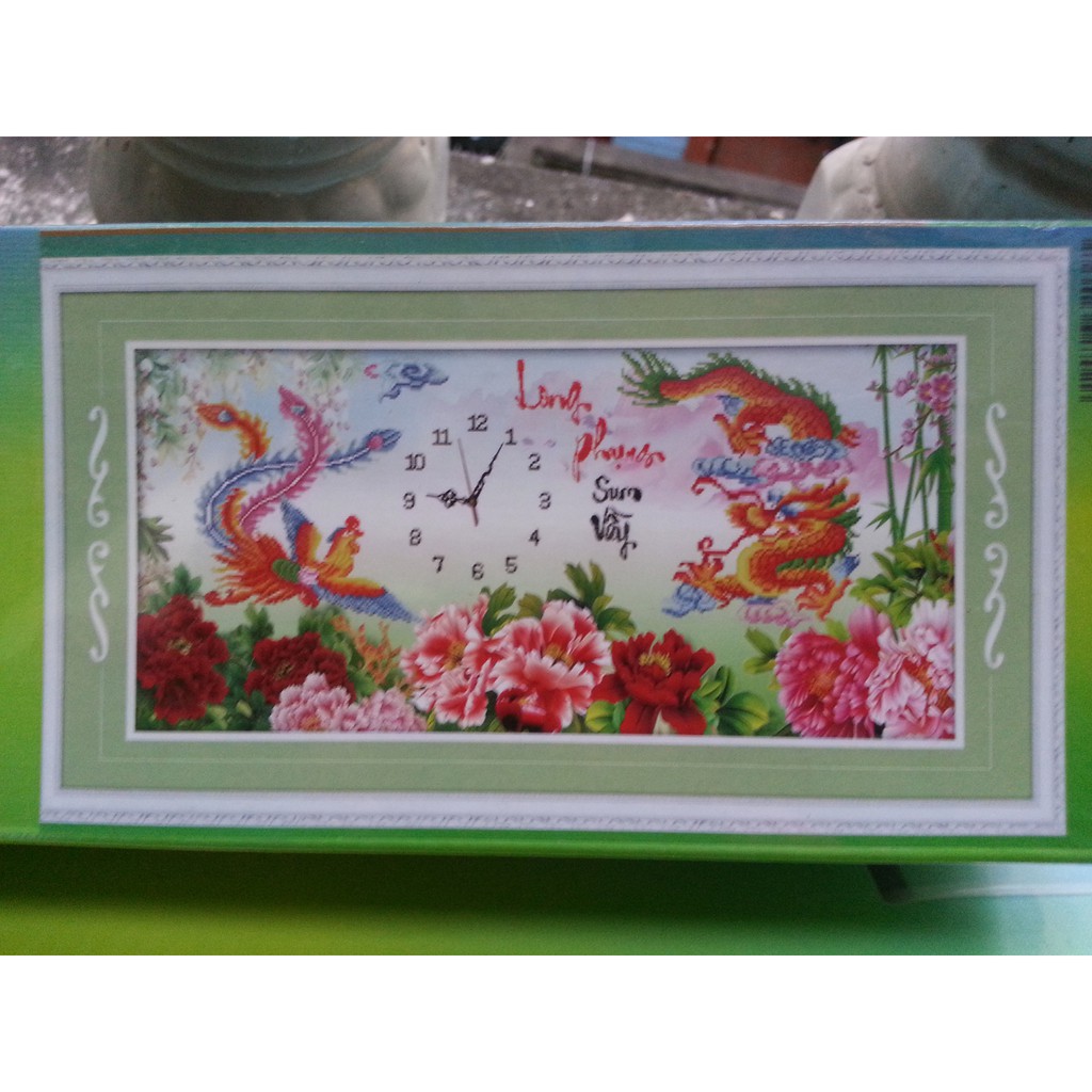 Tranh đính đá đồng hồ H2039
