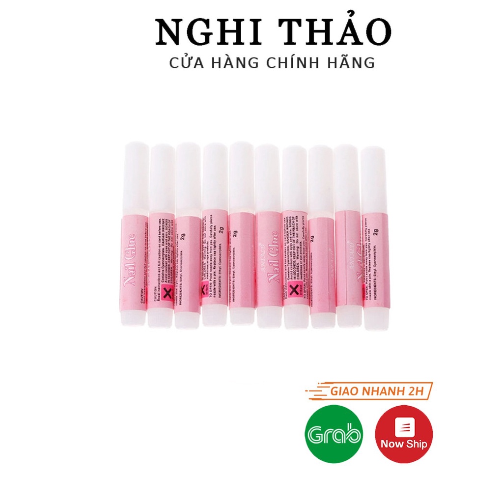 Keo dán móng giả mini Nail Glue 2g set 10 chai