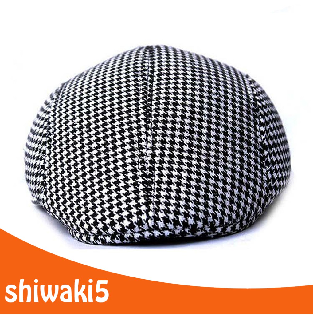 Mũ Beret Họa Tiết Houndstooth Cho Bé Trai Và Bé Gái