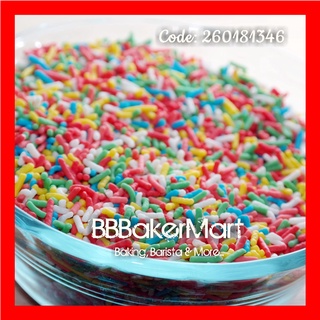 Cốm MÀU dài Rainbow Decor PREMIER WIN - Hủ 500gr