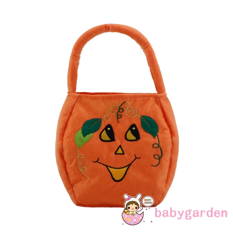 Túi Đựng Kẹo Thêu Họa Tiết Hoạt Hình Có Tay Cầm Phong Cách Halloween Cho Bé