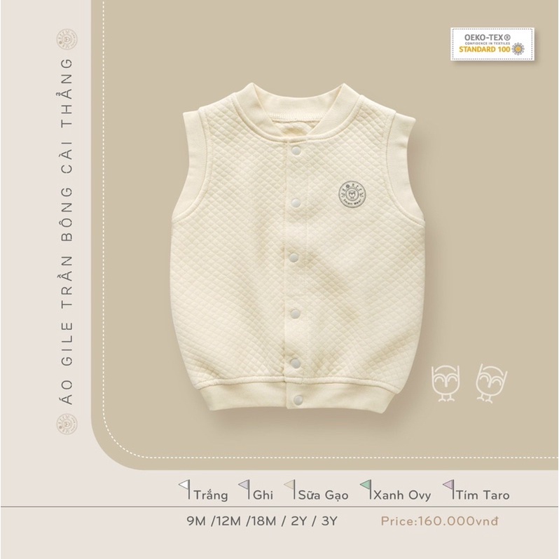 HRNEE ! Áo gi-lê trần cài giữa cho các bé !