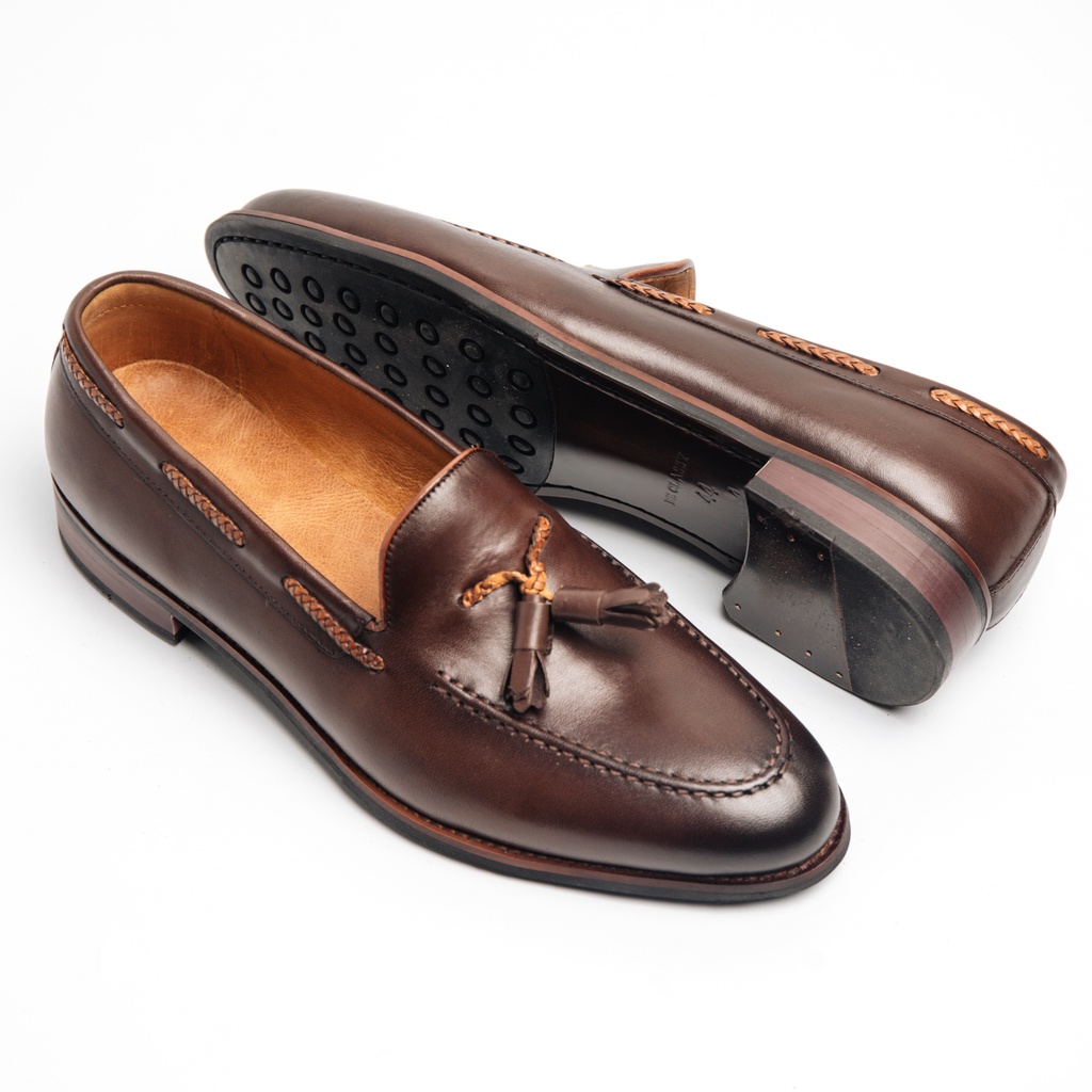 Giày Tây Cao Cấp TONKIN TASSEL LOAFER - Da Bò Ý Lót Trong Da Bò Mộc - Thương hiệu Be Classy