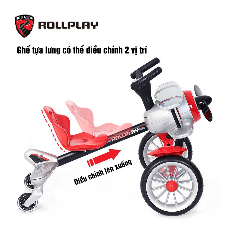 Xe đạp 4 bánh đầu máy bay Drift ROLLPLAY cho bé từ 2,5 tuổi trở lên