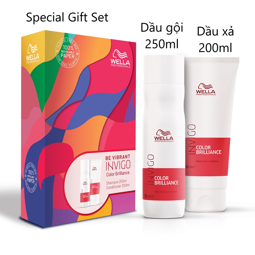 [Mã BMBAU50 giảm 7% đơn 99K] Dầu Gội Wella Invigo Bảo Vệ Tóc Nhuộm, Duy Trì Độ Sáng Bóng Color Brilliance Shampoo