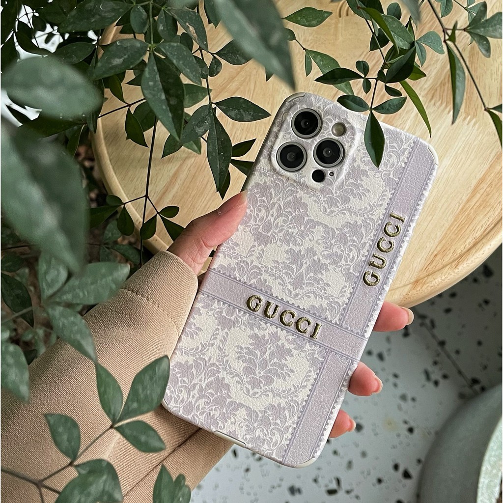 Ốp Điện Thoại Mềm Họa Tiết Gucci Đơn Giản Thời Trang Cho iPhone 12 7/8/se2 7Plus/8plus X/xs Xsmax 11 11Pro 11Promax 12 12 Mini
