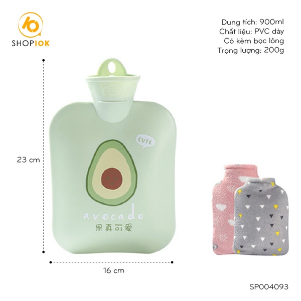 (900ml) Túi chườm nóng lạnh SHOP10K giảm đau bụng kinh, túi chườm giữ ấm hạ sốt- SP004093