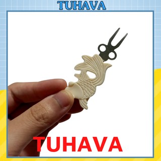 Xiên hoa quả chuối cho chim chất liệu bền đẹp Xiên hoa quả đẹp hình cá cho chim Phụ kiện lồng chim Tuhava