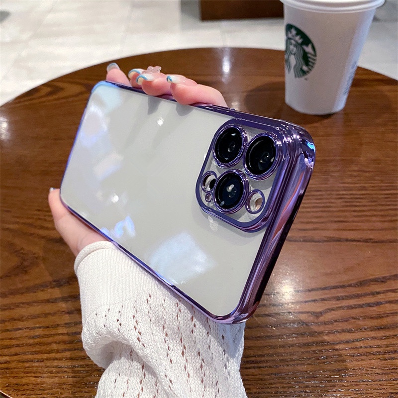 Ốp lưng viền vuông sang trọng dành cho compatible for iPhone 11 Pro Max 12 iphone x xs max xr 7 8 plus se 2020