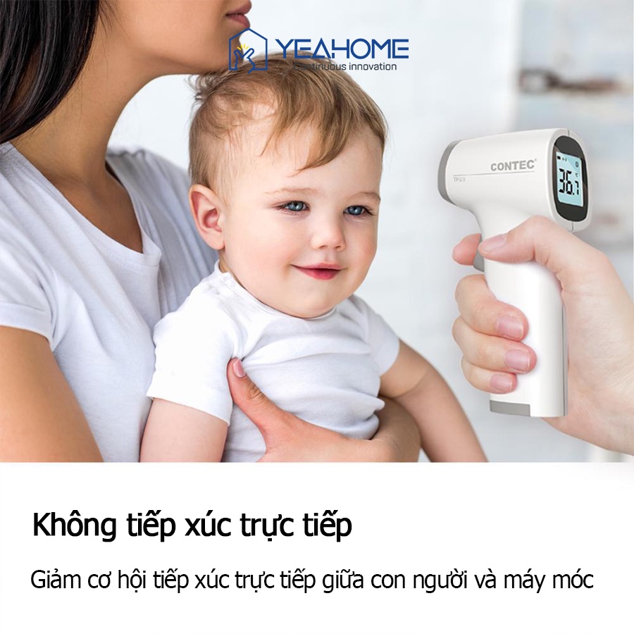 Nhiệt Kế Hồng Ngoại Contec TP500 Đo Hồng Ngoại Chất Lượng Cao 32 ℃ ~ 42,9 ℃ Hàng Chính Hãng - Yeahome Care