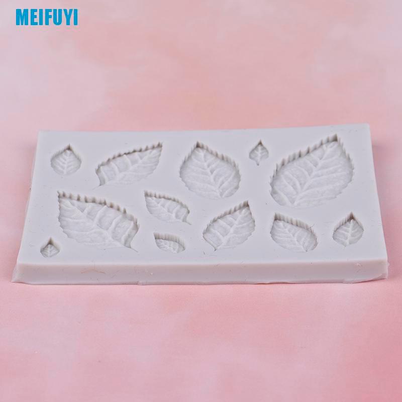 Khuôn silicone làm xà phòng hình lá hoa hồng