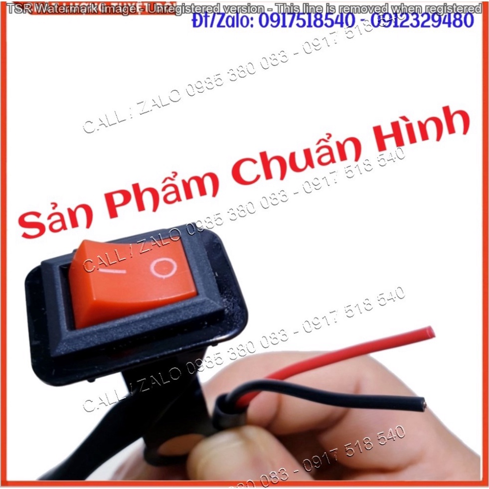 Công Tắc Đèn On Off Kèm Pat Gắn Chân Gương Cho Xe Máy, Xe Điện Dây Dài 46cm (Ảnh thật)