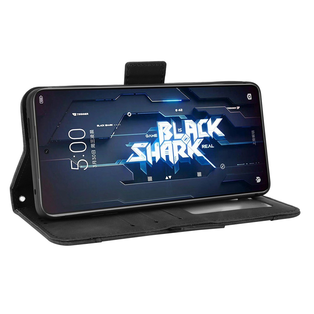 Ốp Điện Thoại Da PU Dạng Ví Đế Lật Có Nhiều Ngăn Đựng Thẻ Cho Xiaomi Black Shark 5 Pro 5G BlackShark 5 RS