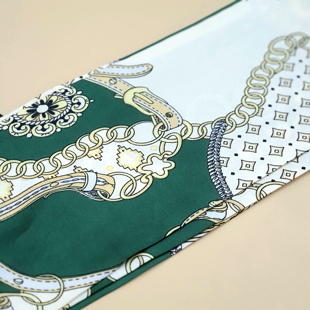khăn tết mặc với áo dài lụa quấn cổ dài có thể làm nơ hoặc dây buộc túi hình thật 100% size 140x15