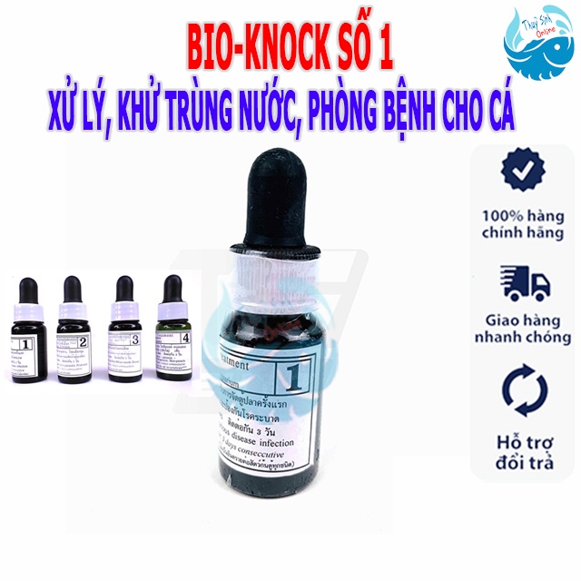Xử lý nước hồ cá, Trị cụp lắc đuôi cá - Bio Knock số 1