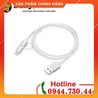 CÁP SẠC 2 TRONG 1 USB 2.0 SANG MICRO USB VÀ LIGHTNING UGREEN 20748