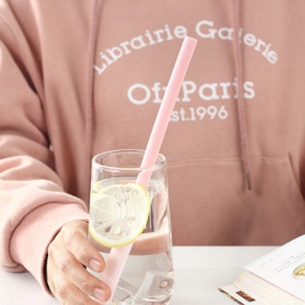 3 cái ống hút silicon màu pastel 10mm xinh xắn tái sử dụng được nhiều lần - màu ngẫu nhiên