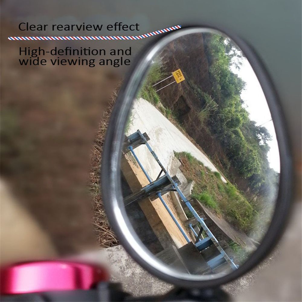 Gương chiếu hậu phản quang xoay được 360 độ chỉnh được màu đen chuyên dụng cho xe đạp / xe máy