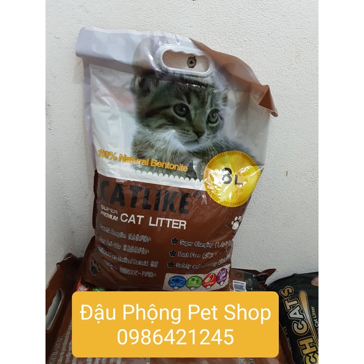 Cát vệ sinh cho mèo( cát like 8lit mùi cafe)