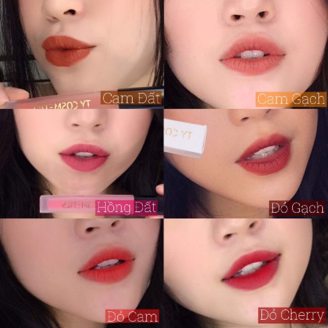 Son kem lì Ty Cosmetics ..son kem lì được làm 100% nguyên liệu từ mỹ, son kháng nước.. Lâu trôi..khóa màu sau 15- 30s ..