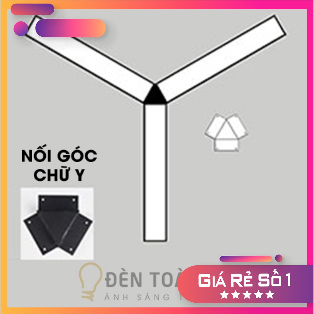 Phụ Kiện đèn - nối góc vuông, tam giác, lục giác đèn thả máng văn phòng R70mm