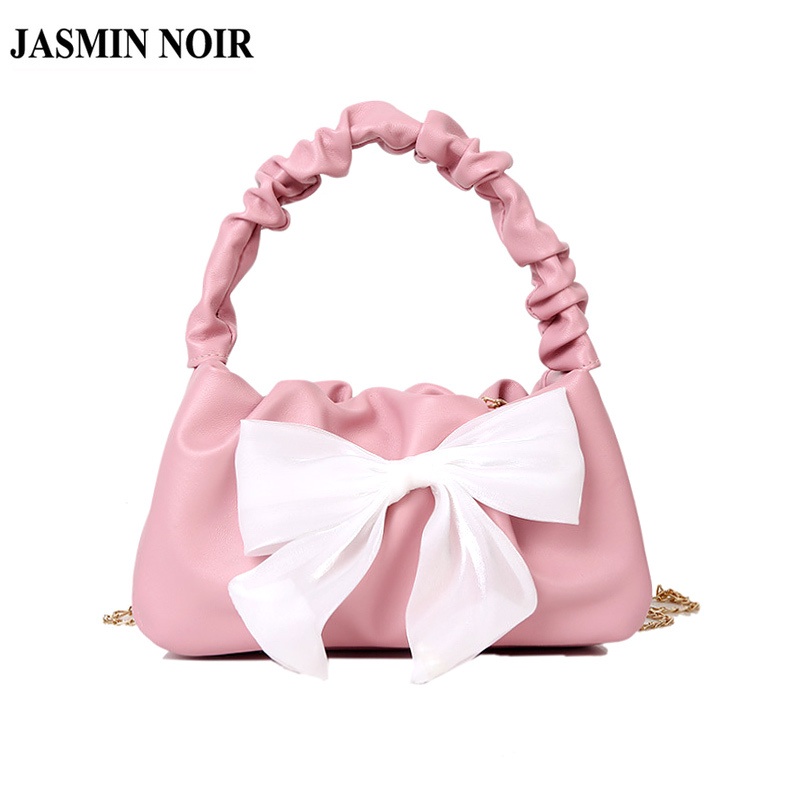 Túi Xách JASMIN NOIR Da PU Đính Nơ Đáng Yêu Cho Nữ