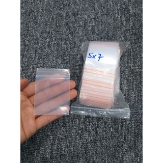 100 túi zip mini miết mép size 5cm x 7cm