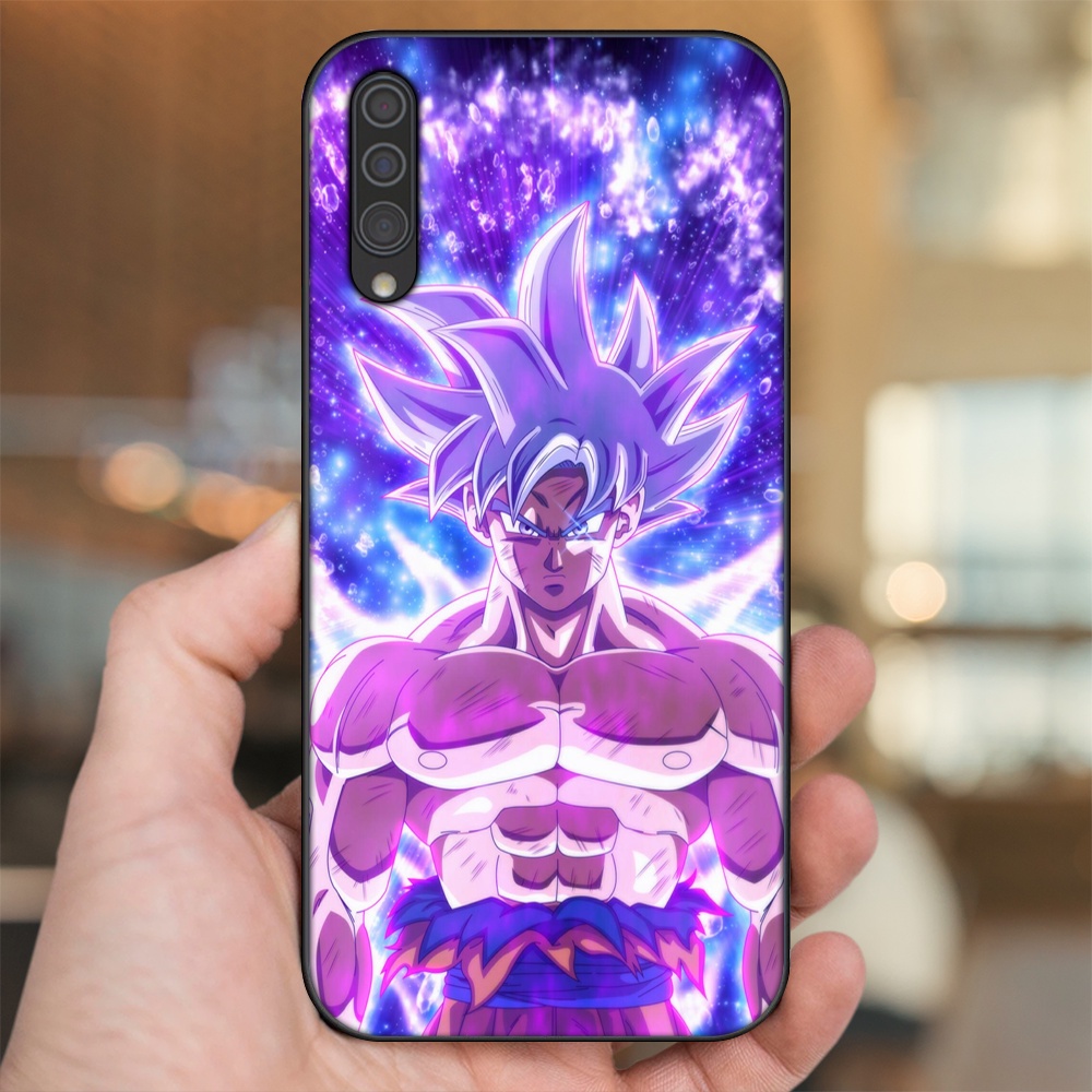 Ốp lưng Samsung A30S, A50, A50S, A70, A70S viền đen in hình Goku Dragon Ball