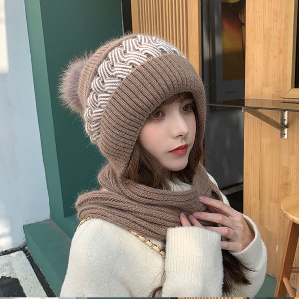 Korean style winter warm woolen hat for women