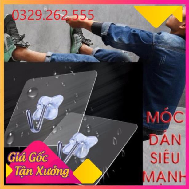 (Sale Khủng)  MÓC NHỰA DÁN TƯỜNG CHỊU LỰC TRONG SUỐT SIÊU CHẮC (1 Cái)