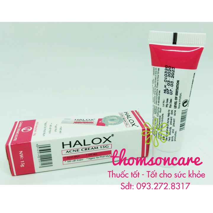 Halox - kem ngừa mụn, hết sẹo - Tuýp 15g