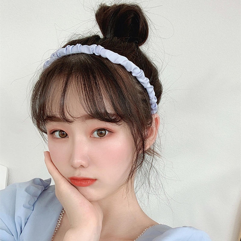 Bờm tóc nhún lụa vải satin phong cách hàn quốc dễ thương ngọt ngào