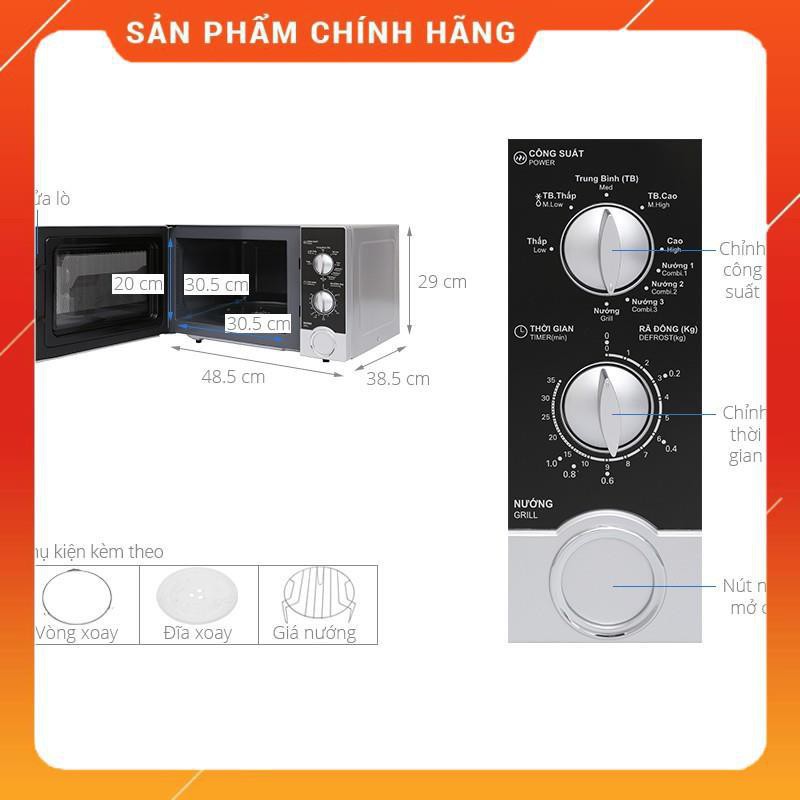 [ CHÍNH HÃNG ] R-G302VN-S | Lò vi sóng Sharp R-G302VN-S 23 lít, có nướng (Hàng chính hãng)