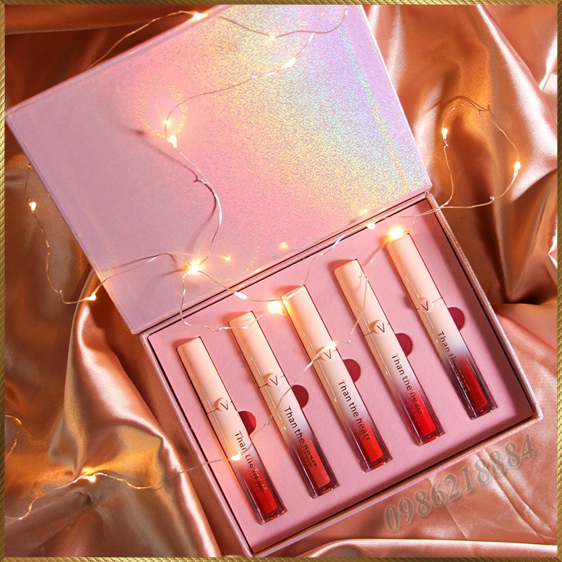 Bộ son kem VDE Love Of Lip hộp quà tặng 5 lọ VDE1 | BigBuy360 - bigbuy360.vn