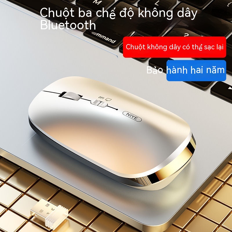Chuột Bluetooth Không Dây Thông Dụng Phong Cách Mới Cho Văn Phòng Chơi Game Laptop