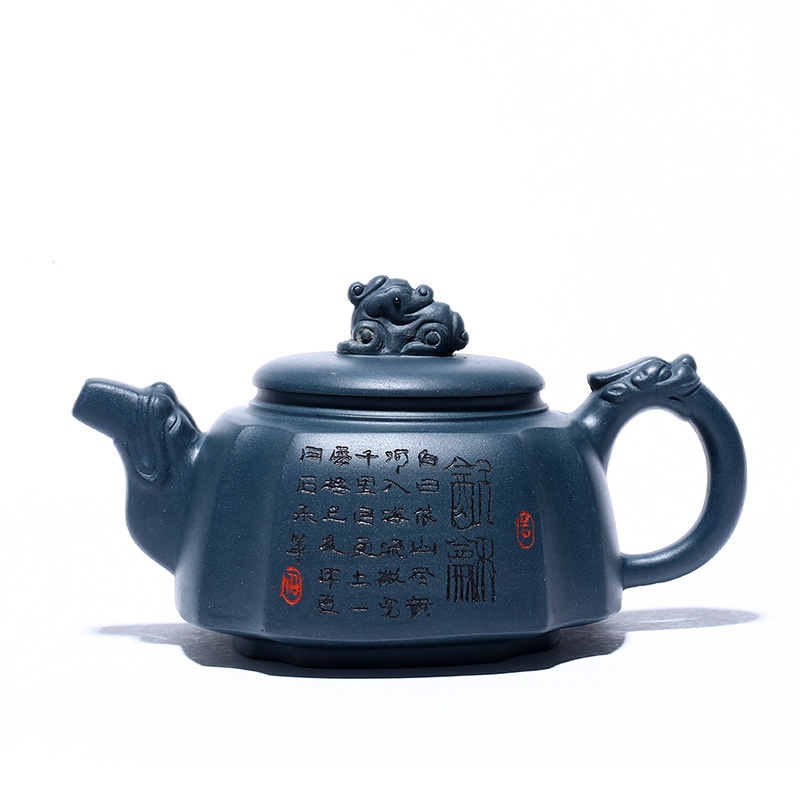 Ấm Tử Sa Nghi Hưng Tứ Phương Long Tôn 300 ml (Thiên Thanh Nê)