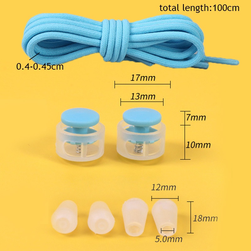 1 Cặp Dây Buộc Giày Thể Thao Co Giãn Không Cần Buộc Tiện Dụng
