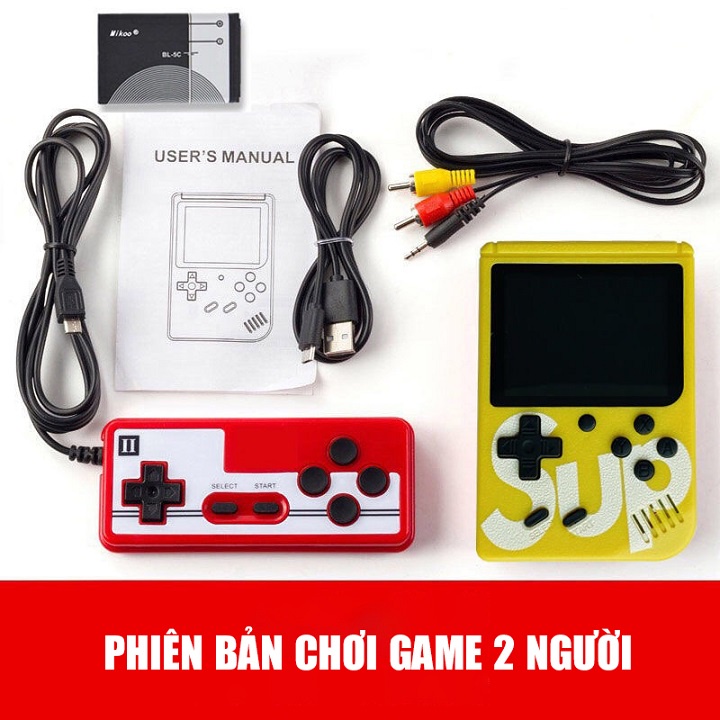 Máy Chơi Game Cầm Tay SUP 400 Trò Chơi Kèm Tay Cầm Chơi Game 2 Người Đủ 5 Màu - Bảo hành 12 Tháng
