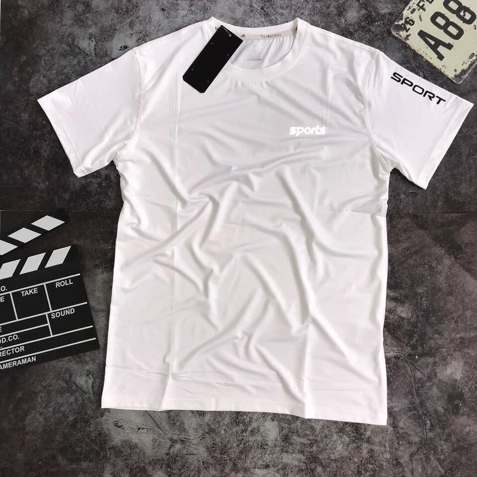 Áo thun lạnh siêu mát dập vân chìm in chữ SPORT cực đẹp