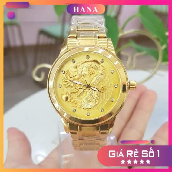 Đồng Hồ Nam SL Rồng 3D Số Ngọc Dây Da Nâu Size Tay Nhỏ Chính Hãng Tony Watch 68