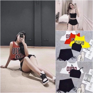 SÉT BỘ thể thao 3 món áo crop top quần rút lưng cao tập gym yoga mang ở nhà chất đẹp hàng y hình