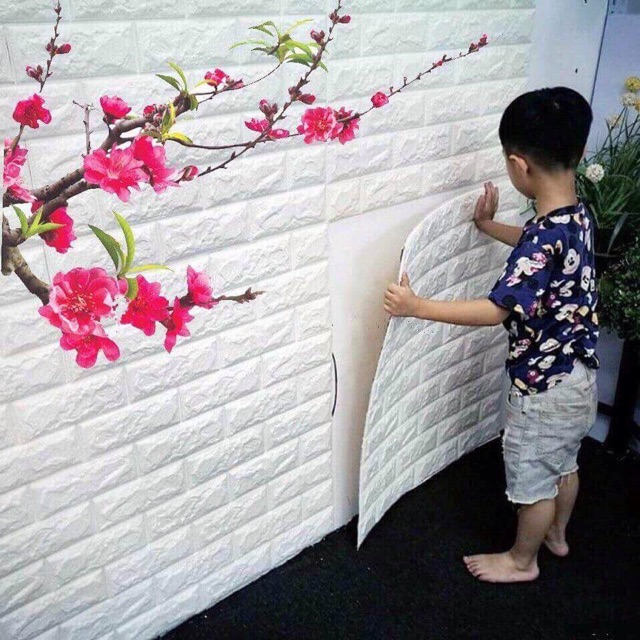 Xốp dán tường giả gạch 3d kích thước 77x70cm