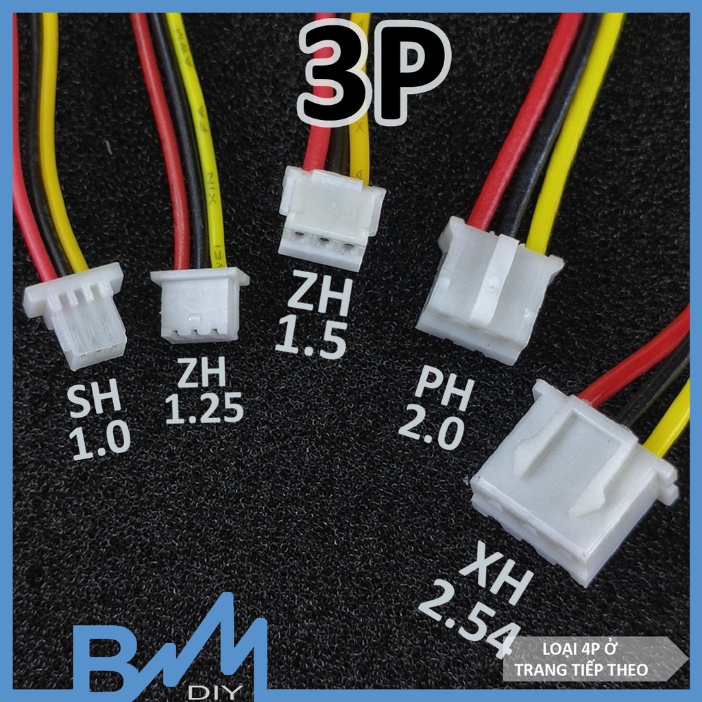 Cáp kết nối các loại 20cm SH1.0 ZH1.25 ZH1.5 PH2.0 XH2.54  2/3/4P - dây bus - connector - jumper - breadboard Arduino