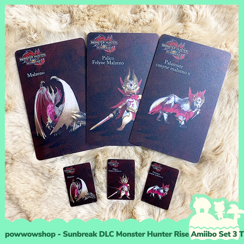 [Sẵn VN - Hỏa Tốc] MHRise: DLC Sunbreak Set 3 Thẻ Amiibo Scan NFC Cho Game Monster Hunter Rise Trên Nintendo Switch