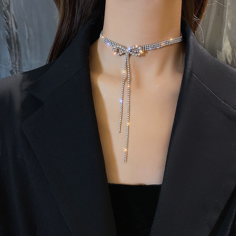 Vòng Cổ Choker Đính Nơ Thời Trang Nữ Tính